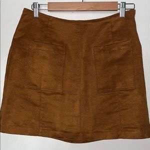 Brown Suede Skirt